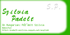 szilvia padelt business card